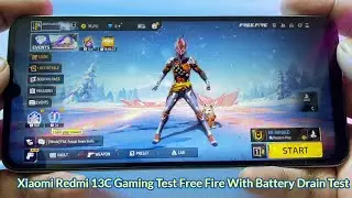 Xiaomi Redmi 13C Gaming Test Free Fire With Battery Drain Test | MediaTek Helio G85,6GB RAM