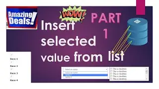 Insert selected value of list in database table in asp.net c# [ PART 1 ]