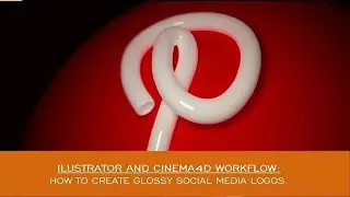 Illustrator and cinema 4d workflow:||:creating glossy Pinterest and Instagram logo.