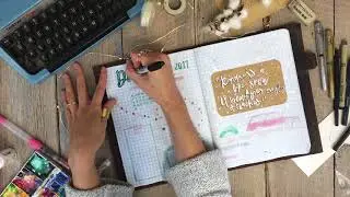 Plan with Me December Bullet Journal Cover Page with Blue Sky Papers