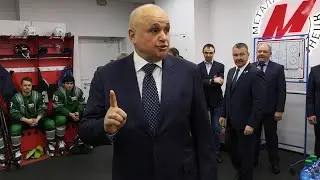 Сергей Цивилев в раздевалке новокузнецкого «Металлурга»