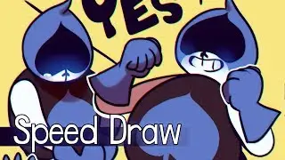 【Deltarune】Cutie Lancer - Speed Draw【SAI】