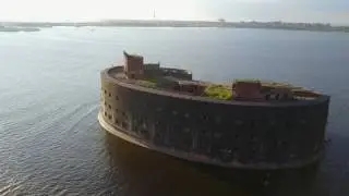 Дамба Кронштадт с дрона