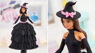 Witchy Barbie Doll Cake Tutorial 🎃 A Spooky Treat for Halloween