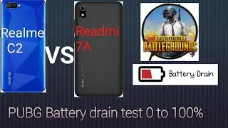 Realme C2 vs readmi 7A pubg battery drain test 100 to 0 %
