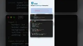 CSS Simple Invalid Input Animation