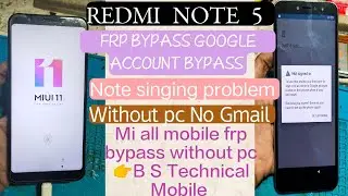 Redmi Note 5 Google Account FRP Bypass Solution Without pc |  Note 5 Frp Bypass  | MIUI 11