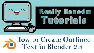 How to Create Outlined Text in Blender 2.8