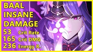 Baal Level 80 Build and Showcase Insane Damage | Genshin Impact