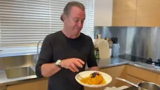 Neil Perry x Qantas: Spanner crab omlette