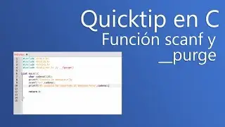 QuickTip en C - Funciones scanf y __purge()