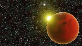 Star field with Mars Planet Animation made in Blender 4.0😍😍