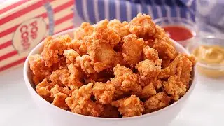 KFC Style Homemade Popcorn Chicken - Easy and Crispy
