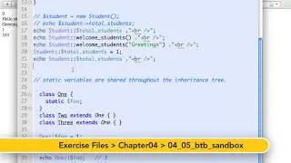 PHP Tutorial   Advanced   04 05  Reviewing the scope resolution operator