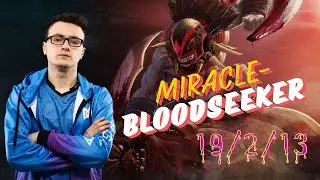 MIRACLE Bloodseeker BEYOND GODLIKE gameplay highlights with laning phase | 7.37e Dota 2