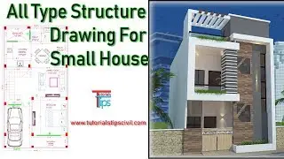 All Type Structure Drawing For Small House | Structure Drawing Details