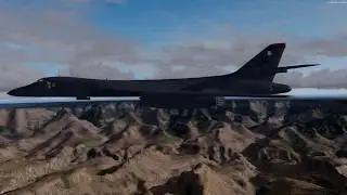 Prepar3D Virtavia B-1B Low-level sightseeing