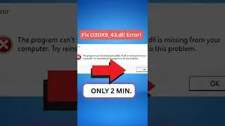 Fix D3DX9_43.dll Missing File | Works 100% 