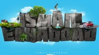 photoshop cc- Manipulated images Text 3D speed art
