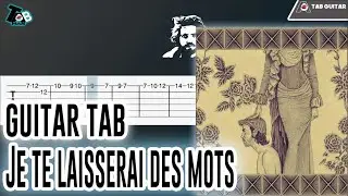 Je te laisserai des mots - Patrick Watson Guitar Tutorial (TAB)