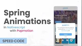 NativeScript & Angular: Movies App UI - Spring Animation with Popmotion (Speed Code)