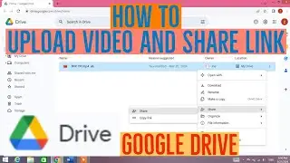 How to Upload Video and Share Link in Google Drive | Upload Video On Google Drive and Share Link