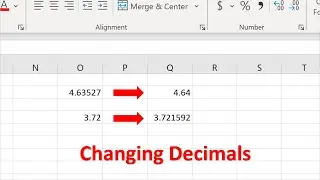 How to change the number of digits after the decimal - Excel | Changing significant figures in Excel