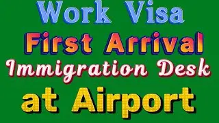 Work visa and immigration desk questions at airport