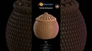 360° View of Handcrafted Wooden Lattice Basket | Blender Design | Tutorial Coming Soon! #shorts