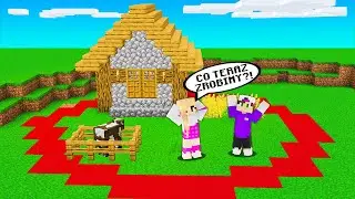 ZOSTALIŚMY ZAMKNIĘCI W CZERWONYM KOLE w Minecraft!