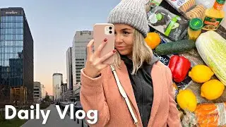 Working Day in the Life in Warsaw: fake tan, new makeup & food shop haul