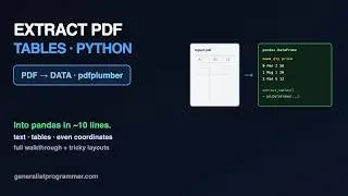 Extract PDF Tables in Python with pdfplumber (Full Guide)