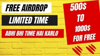 500$ to 1000$ earn Karne Ka Moka Free Earning Har Bar nahi Milti So dont ignore