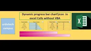 Dynamic progress bar in excel cell without VBA using conditional formatting\excel trick & tip