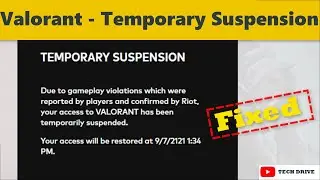 How To Fix Valorant Account Temporary Suspension Error | How To Unban Your Valorant Account (Solved)