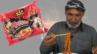 Tribal People Try Spicy Ramen Noodles Challenge