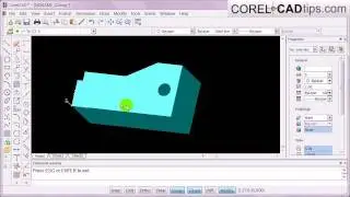 CorelCAD - Drawing 3D using weld, unify and subtract tool