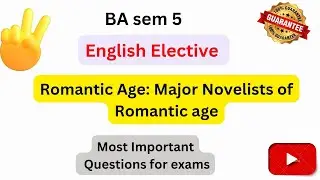 #BA sem 5#Romantic age: Major Novelists of Romantic period handwritten notes Meet Study Hub