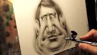 Airbrush Freestyle Caricature Time Lapse - by El Piti