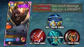 GLOBAL ROGER UNLIMITED TRUE DAMAGE BUILD 2024!! 💀(MUST TRY) | MLBB