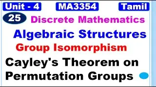 Discrete Mathematics |Algebraic Structures|Group Isomorphism |Cayley's Theorem on Permutation Groups