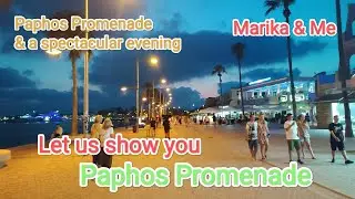 The Paphos Promenade evening walk.. Kato Paphos Promenade Cyprus