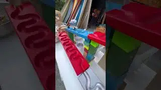 HABA Wooden Wave ASMR☆Beautiful marbles soothe people☆①#marblerunhealing #automobile