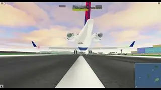 Roblox pilot training flight simulator Landing at Gr in crj 700.
