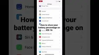 How to show your battery percentage on iOS 16 | #battery #shorts #trending #ios #ios16 #apple