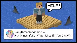 Minecraft, But Water Rises Until I DROWN.. | Minecraft Top Comment #19