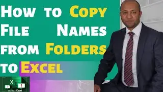 How to Copy File Name Folders to Excel