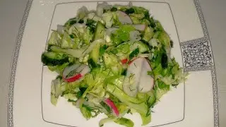 СВЕЖИЙ салат с капустой и с огурцами. витаминный салат 🥗 легко и просто