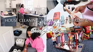 Day in the Life: House Cleaning, Makeup Bag Refresh & Fun Day Out with Kids | Sahm Of Three