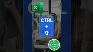 CTRL Q in Excel | Learn Shortcut keys in Excel 